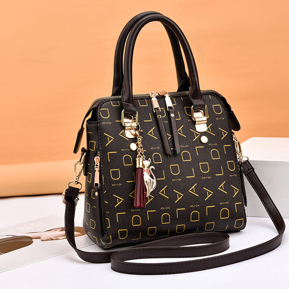 Women PU Leather Handbag Shoulder Bag Crossbody Satchel Messenger Purse Tote 24Hr Smart